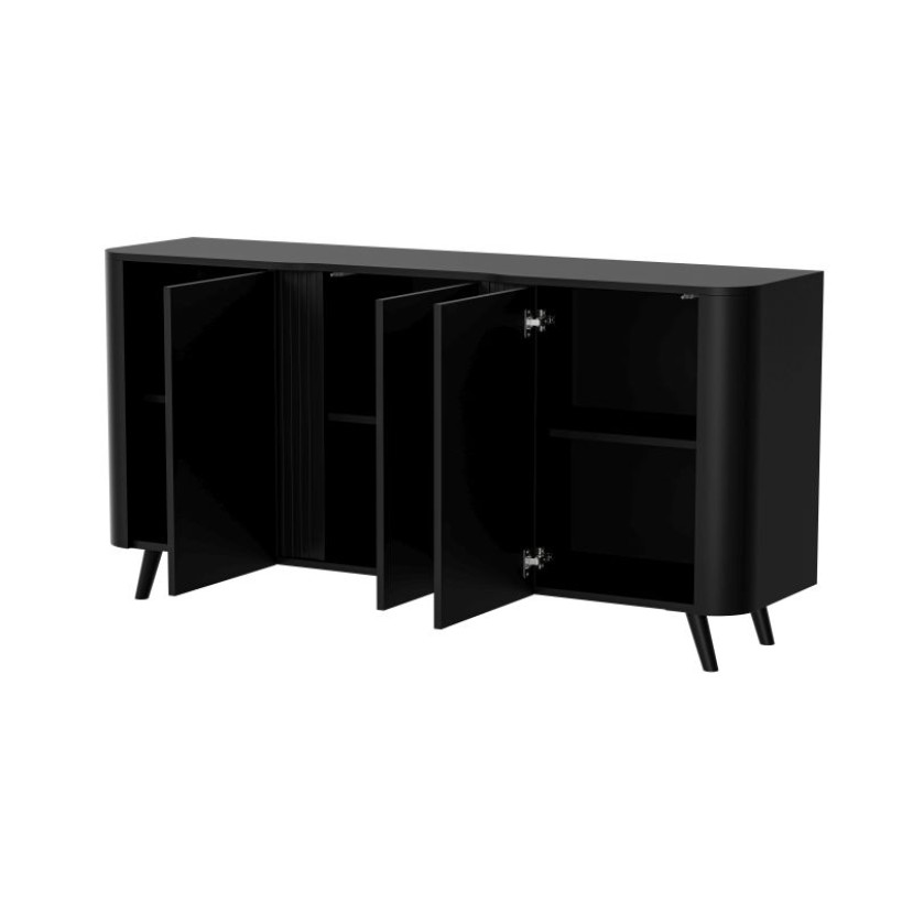Komoda VOLARE 150 (3D) juodas kilimėlis/ juodas kilimėlis Komoda VOLARE 150 (3D) juodas kilimėlis/ juodas kilimėlis