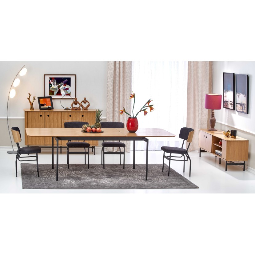 SMART-ST stalo spalva: natūralus ąžuolas/juoda SMART-ST stalo spalva: natūralus ąžuolas/juoda