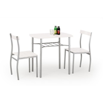 Valgomojo komplektas LANCE, stalas + 2 kėdės spalva: balta Valgomojo komplektas LANCE, stalas + 2 kėdės spalva: balta