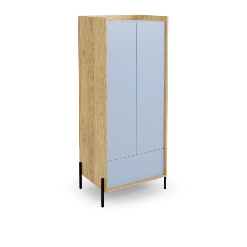 MOBIUS spintelė 2D spalva: hikora ąžuolas/mėlynas horizontas MOBIUS spintelė 2D spalva: hikora ąžuolas/mėlynas horizontas