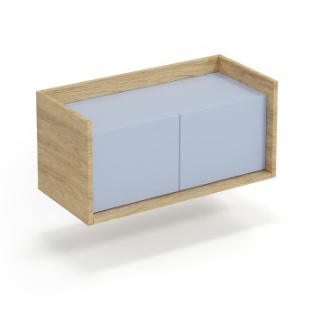 MOBIUS žema spintelė 2D spalva: hikora ąžuolas/šviesiai mėlyna MOBIUS žema spintelė 2D spalva: hikora ąžuolas/šviesiai mėlyna