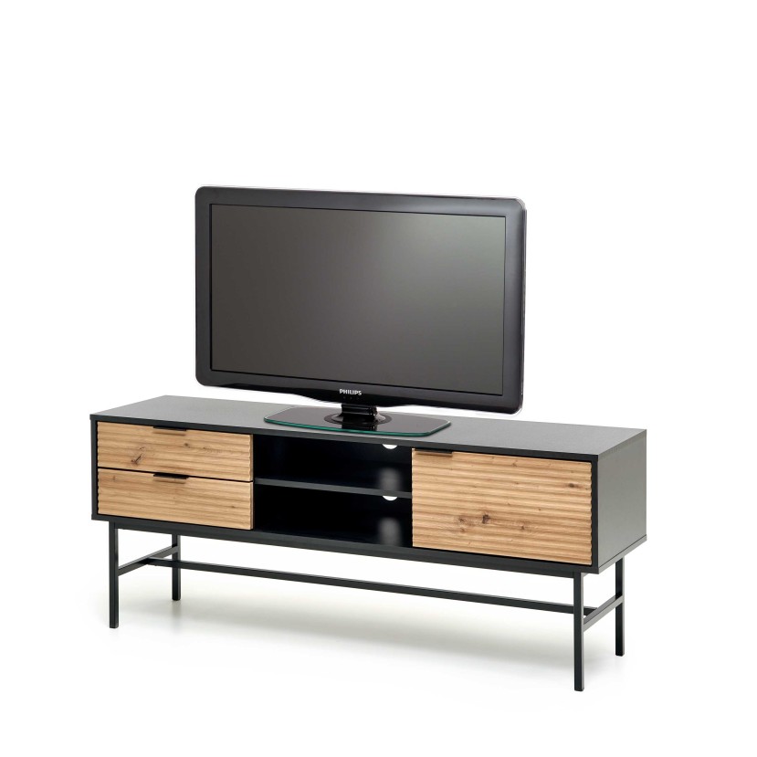 TV staliukas MURANO RTV-1, spalva: amatinis ąžuolas/juoda TV staliukas MURANO RTV-1, spalva: amatinis ąžuolas/juoda