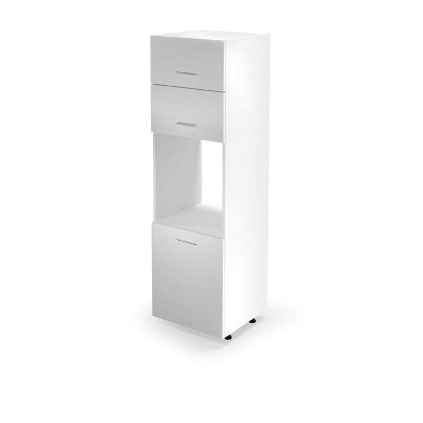 VENTO DP-60/214 aukšta krovininė spinta, spalva: balta / medaus ąžuolas VENTO DP-60/214 aukšta krovininė spinta, spalva: balta / medaus ąžuolas