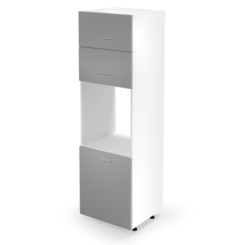VENTO DP-60/214 aukšta krovininė spinta, spalva: balta/šviesiai pilka