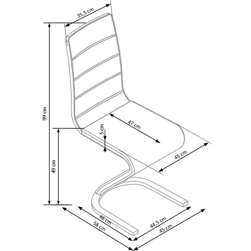 Valgomojo kėdė K194 juoda Valgomojo kėdė K194 juoda