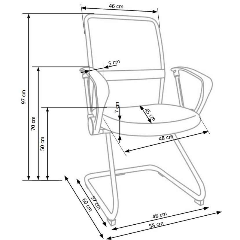 Konferencinė kėdė VIRE SKID Konferencinė kėdė VIRE SKID
