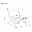 FODEN laisvalaikio kėdė, juoda/natūrali