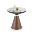 GENESIS_S žurnalinis staliukas, baltas marmuras / riešutas / auksas GENESIS_S žurnalinis staliukas, baltas marmuras / riešutas / auksas