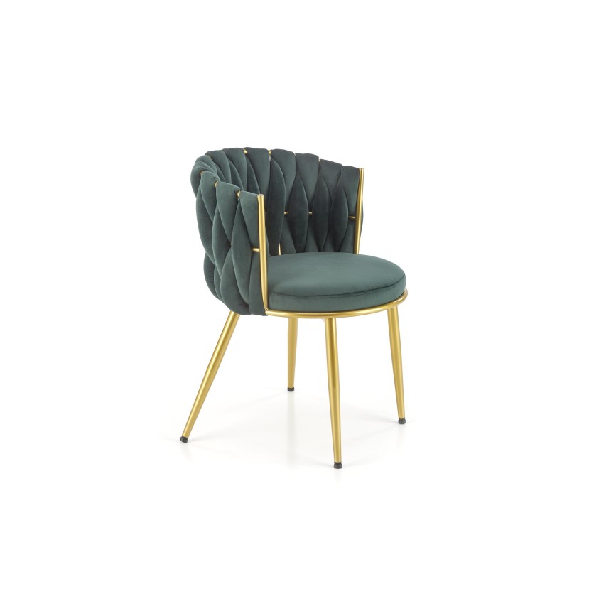 K517 kėdė, tamsiai žalia/auksinė K517 kėdė, tamsiai žalia/auksinė