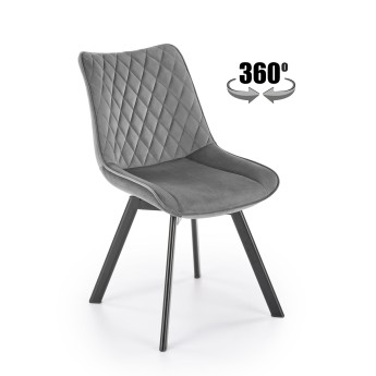 K520 kėdė, juoda/tamsiai pilka