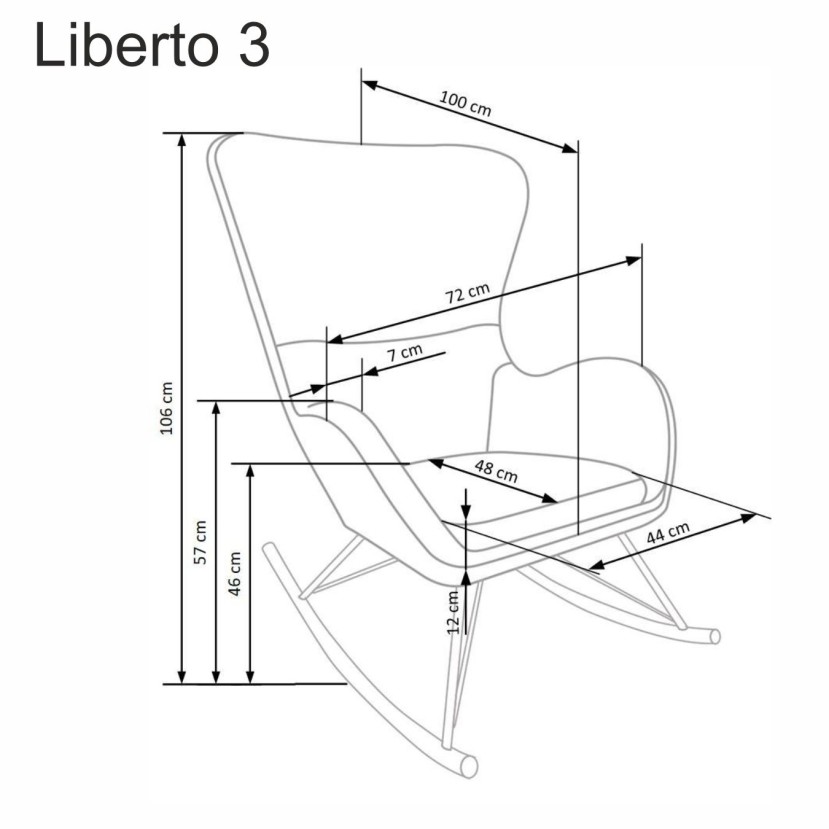 Supamas krėslas LIBERTO 3 balta Supamas krėslas LIBERTO 3 balta