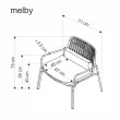 Fotelis MELBY balta Fotelis MELBY balta