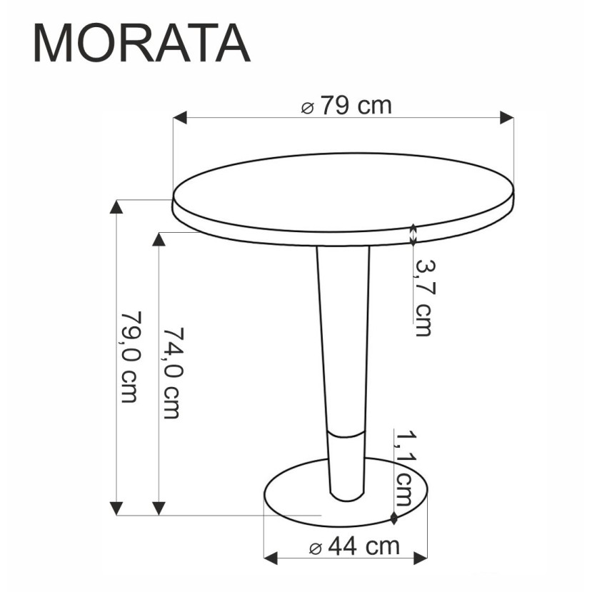 MORATA apvalus stalas, baltas marmuras / juodas / auksas