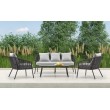 Lauko baldų komplektas ROCCA pilkas (sofa + 2 kėdės + žurnalinis staliukas) Lauko baldų komplektas ROCCA pilkas (sofa + 2 kėdės + žurnalinis staliukas)