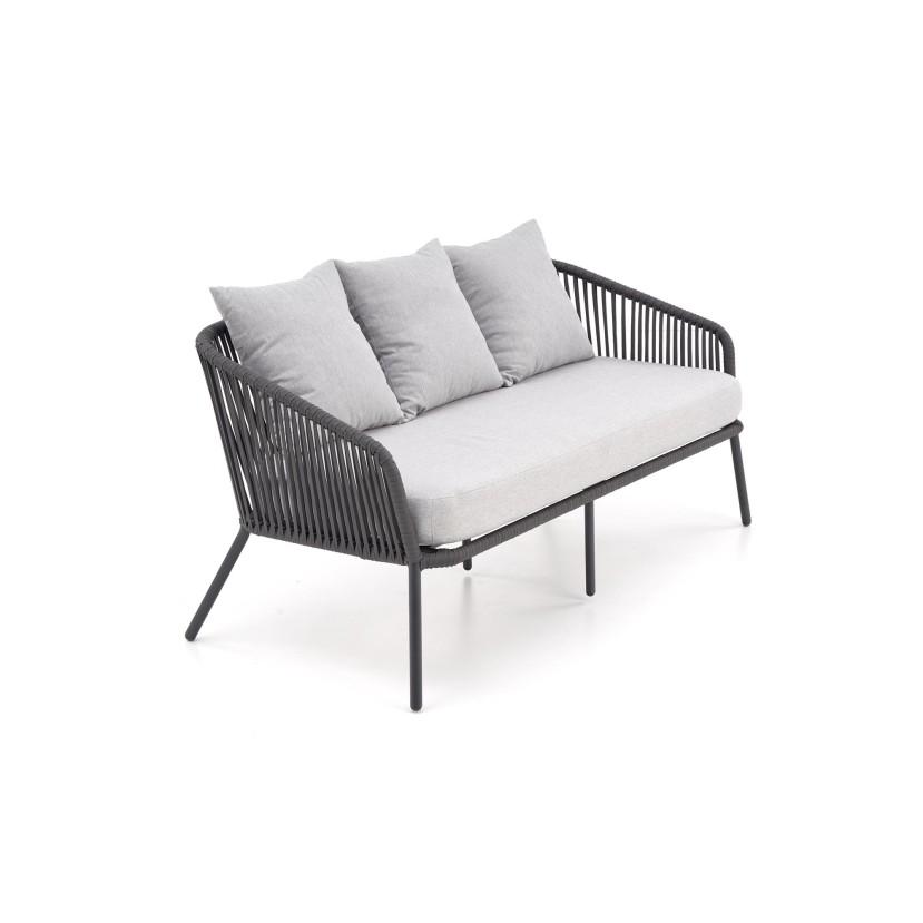 Lauko baldų komplektas ROCCA pilkas (sofa + 2 kėdės + žurnalinis staliukas) Lauko baldų komplektas ROCCA pilkas (sofa + 2 kėdės + žurnalinis staliukas)