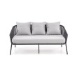 Lauko baldų komplektas ROCCA pilkas (sofa + 2 kėdės + žurnalinis staliukas) Lauko baldų komplektas ROCCA pilkas (sofa + 2 kėdės + žurnalinis staliukas)