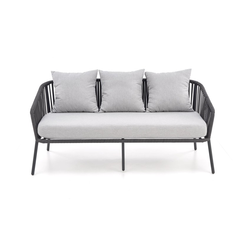 Lauko baldų komplektas ROCCA pilkas (sofa + 2 kėdės + žurnalinis staliukas) Lauko baldų komplektas ROCCA pilkas (sofa + 2 kėdės + žurnalinis staliukas)