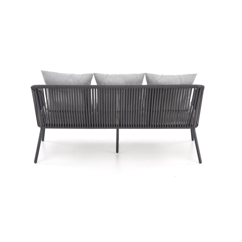 Lauko baldų komplektas ROCCA pilkas (sofa + 2 kėdės + žurnalinis staliukas) Lauko baldų komplektas ROCCA pilkas (sofa + 2 kėdės + žurnalinis staliukas)
