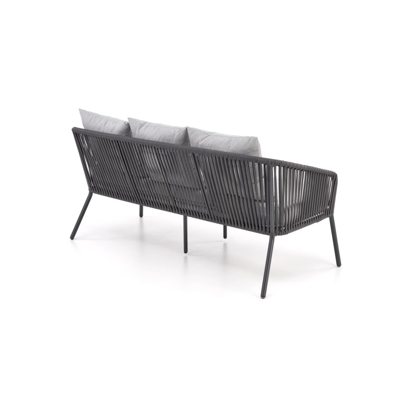 Lauko baldų komplektas ROCCA pilkas (sofa + 2 kėdės + žurnalinis staliukas) Lauko baldų komplektas ROCCA pilkas (sofa + 2 kėdės + žurnalinis staliukas)