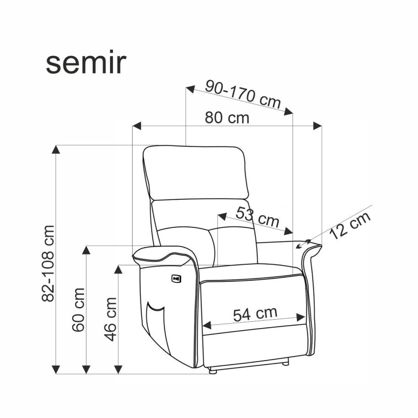 Fotelis SEMIR tamsiai žalias