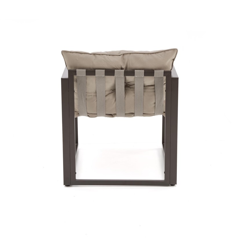 Lauko baldų komplektas SHARK juodas/kapučino (sofa + 2 kėdės + kavos staliukai) Lauko baldų komplektas SHARK juodas/kapučino (sofa + 2 kėdės + kavos staliukai)