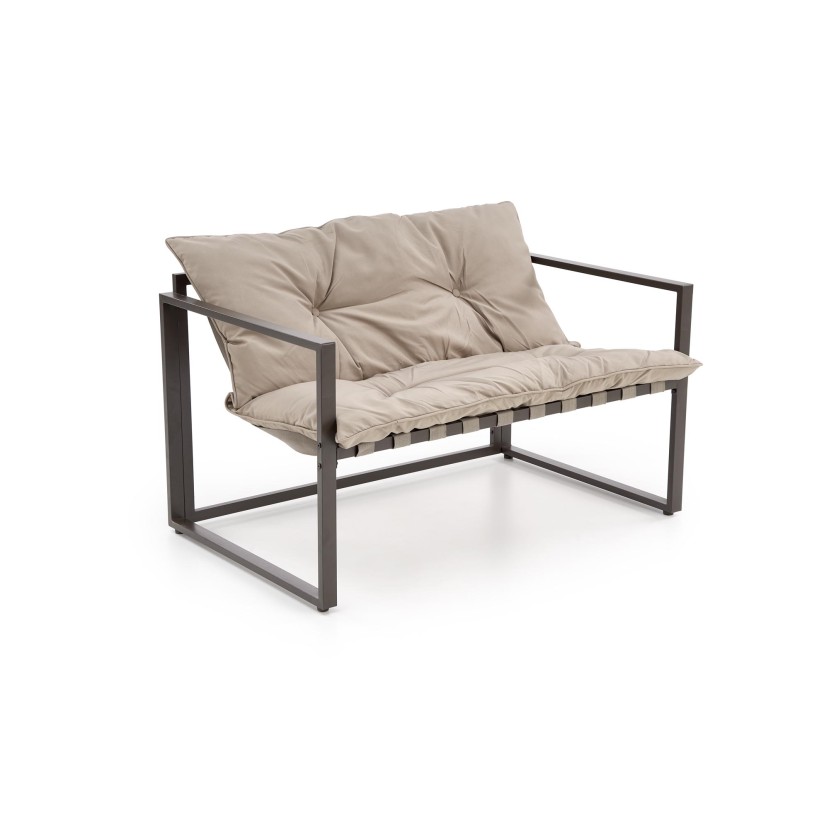 Lauko baldų komplektas SHARK juodas/kapučino (sofa + 2 kėdės + kavos staliukai) Lauko baldų komplektas SHARK juodas/kapučino (sofa + 2 kėdės + kavos staliukai)