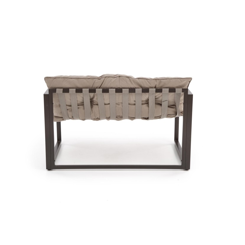 Lauko baldų komplektas SHARK juodas/kapučino (sofa + 2 kėdės + kavos staliukai) Lauko baldų komplektas SHARK juodas/kapučino (sofa + 2 kėdės + kavos staliukai)