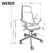 Vadovo kėdė WEBER, riešutmedžio / juoda Vadovo kėdė WEBER, riešutmedžio / juoda