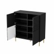 Komoda BULLET KM-2, juoda/auksinė Komoda BULLET KM-2, juoda/auksinė