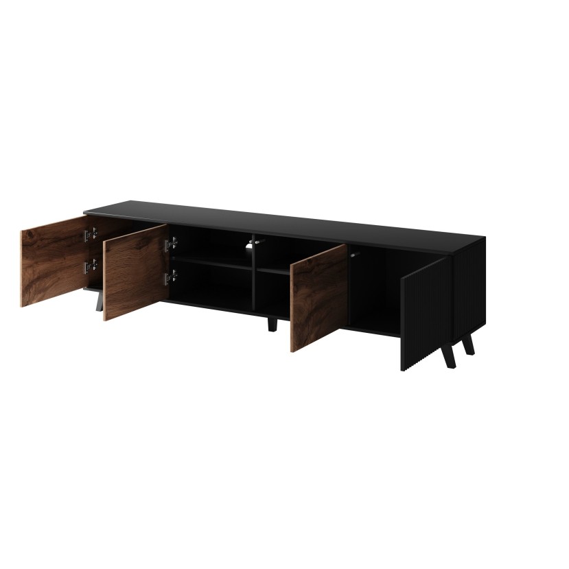 RANDOM RTV-3 TV staliukas 200 cm, ąžuolas/juodas RANDOM RTV-3 TV staliukas 200 cm, ąžuolas/juodas