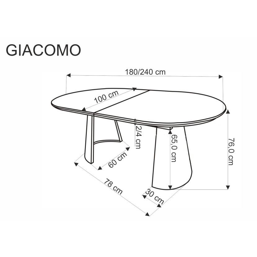 Išskleidžiamas stalas GIACOMO Išskleidžiamas stalas GIACOMO