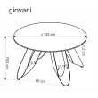 GIOVANI apvalus stalas, žalias marmuras / juodas GIOVANI apvalus stalas, žalias marmuras / juodas