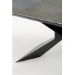 LUCIANO prailginamasis stalas, mėlynas marmuras / juodas LUCIANO prailginamasis stalas, mėlynas marmuras / juodas