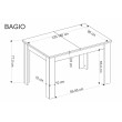 Prailginamas stalas BAGIO, ąžuolas / juodas Prailginamas stalas BAGIO, ąžuolas / juodas