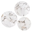 GILDA trijų kavos staliukų rinkinys, baltas marmuras/juodas GILDA trijų kavos staliukų rinkinys, baltas marmuras/juodas