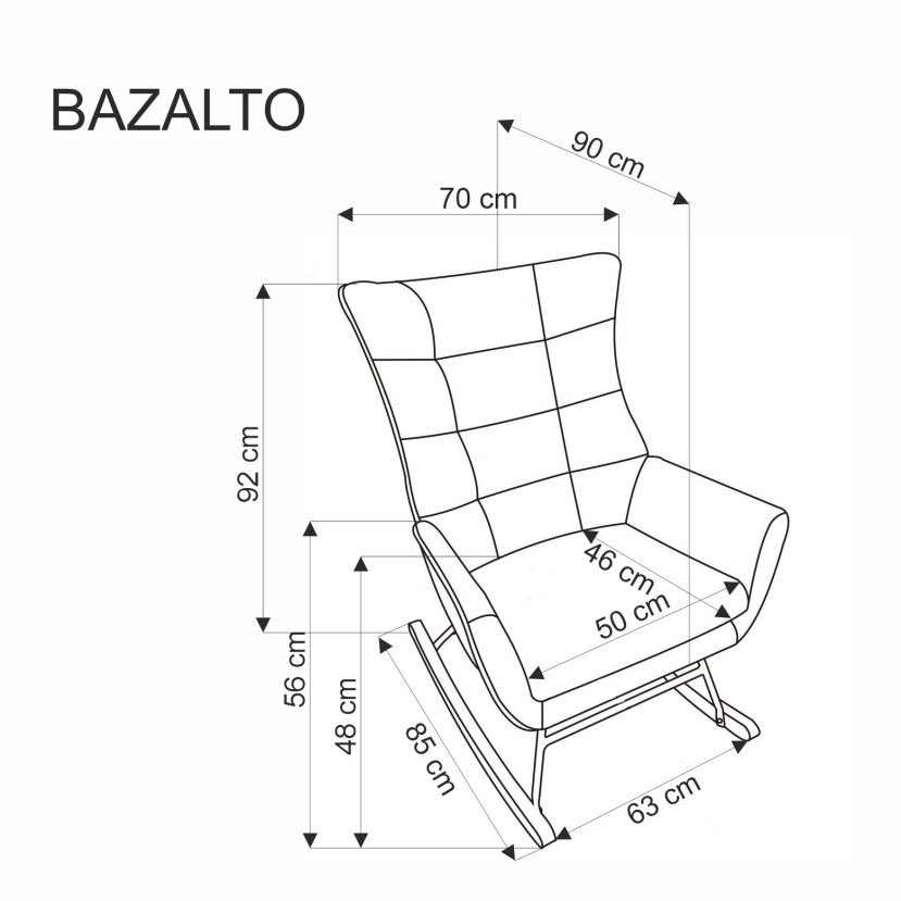 Supama kėdė BAZALTO tamsiai žalia