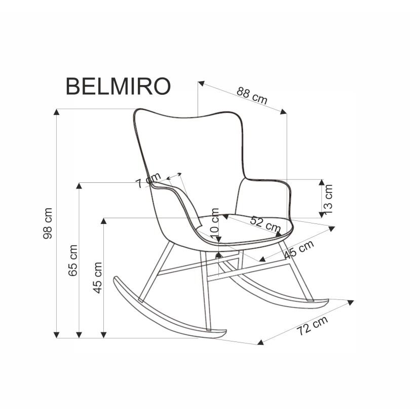 Supamas krėslas BELMIRO kreminė Supamas krėslas BELMIRO kreminė