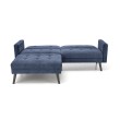 CORNELIUS sulankstoma sofa su pufas, spalva: mėlyna CORNELIUS sulankstoma sofa su pufas, spalva: mėlyna