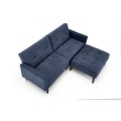 CORNELIUS sulankstoma sofa su pufas, spalva: mėlyna CORNELIUS sulankstoma sofa su pufas, spalva: mėlyna