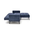 CORNELIUS sulankstoma sofa su pufas, spalva: mėlyna CORNELIUS sulankstoma sofa su pufas, spalva: mėlyna