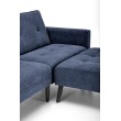 CORNELIUS sulankstoma sofa su pufas, spalva: mėlyna CORNELIUS sulankstoma sofa su pufas, spalva: mėlyna