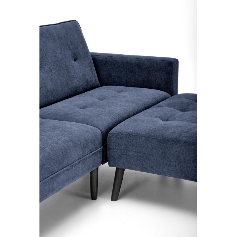 CORNELIUS sulankstoma sofa su pufas, spalva: mėlyna CORNELIUS sulankstoma sofa su pufas, spalva: mėlyna