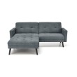 CORNELIUS sulankstoma sofa su pufas, spalva: pilka CORNELIUS sulankstoma sofa su pufas, spalva: pilka