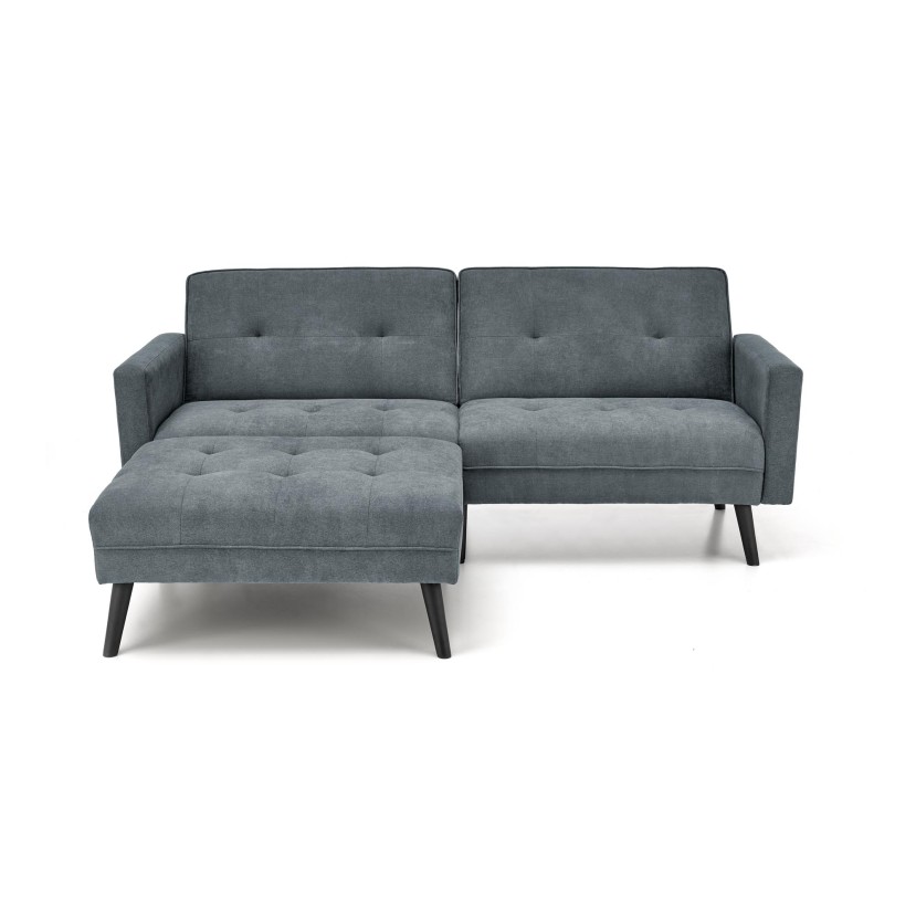 CORNELIUS sulankstoma sofa su pufas, spalva: pilka CORNELIUS sulankstoma sofa su pufas, spalva: pilka