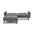 CORNELIUS sulankstoma sofa su pufas, spalva: pilka CORNELIUS sulankstoma sofa su pufas, spalva: pilka