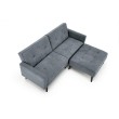CORNELIUS sulankstoma sofa su pufas, spalva: pilka CORNELIUS sulankstoma sofa su pufas, spalva: pilka