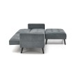 CORNELIUS sulankstoma sofa su pufas, spalva: pilka CORNELIUS sulankstoma sofa su pufas, spalva: pilka