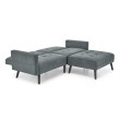 CORNELIUS sulankstoma sofa su pufas, spalva: pilka CORNELIUS sulankstoma sofa su pufas, spalva: pilka