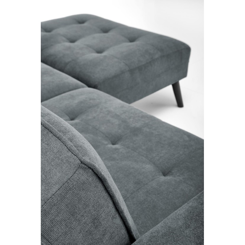 CORNELIUS sulankstoma sofa su pufas, spalva: pilka CORNELIUS sulankstoma sofa su pufas, spalva: pilka