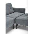 CORNELIUS sulankstoma sofa su pufas, spalva: pilka CORNELIUS sulankstoma sofa su pufas, spalva: pilka